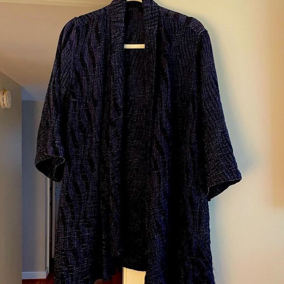 Akihiko Izukura Woven Silk Cardigan - Picture 1 of 10
